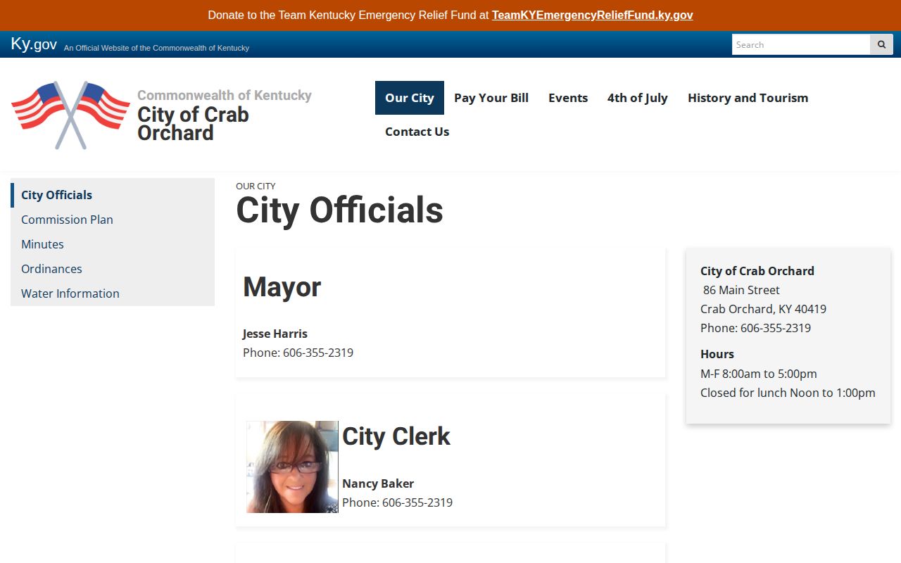 Crab Orchard police contact source for Lincoln County arrest records